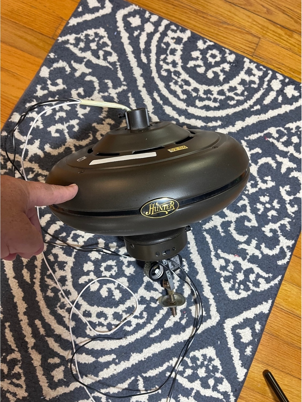 Hunter Ceiling Fan Motor and Canopy Assembly